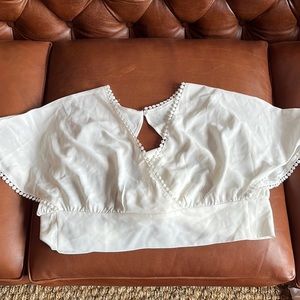 white Shein crop top
